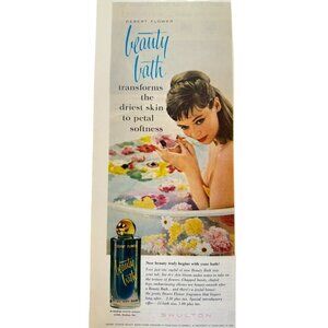 Vintage 1960 Shulton Beauty Bath Desert Flower Advertisement Print Ad